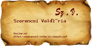 Szerencsi Valéria névjegykártya