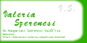 valeria szerencsi business card